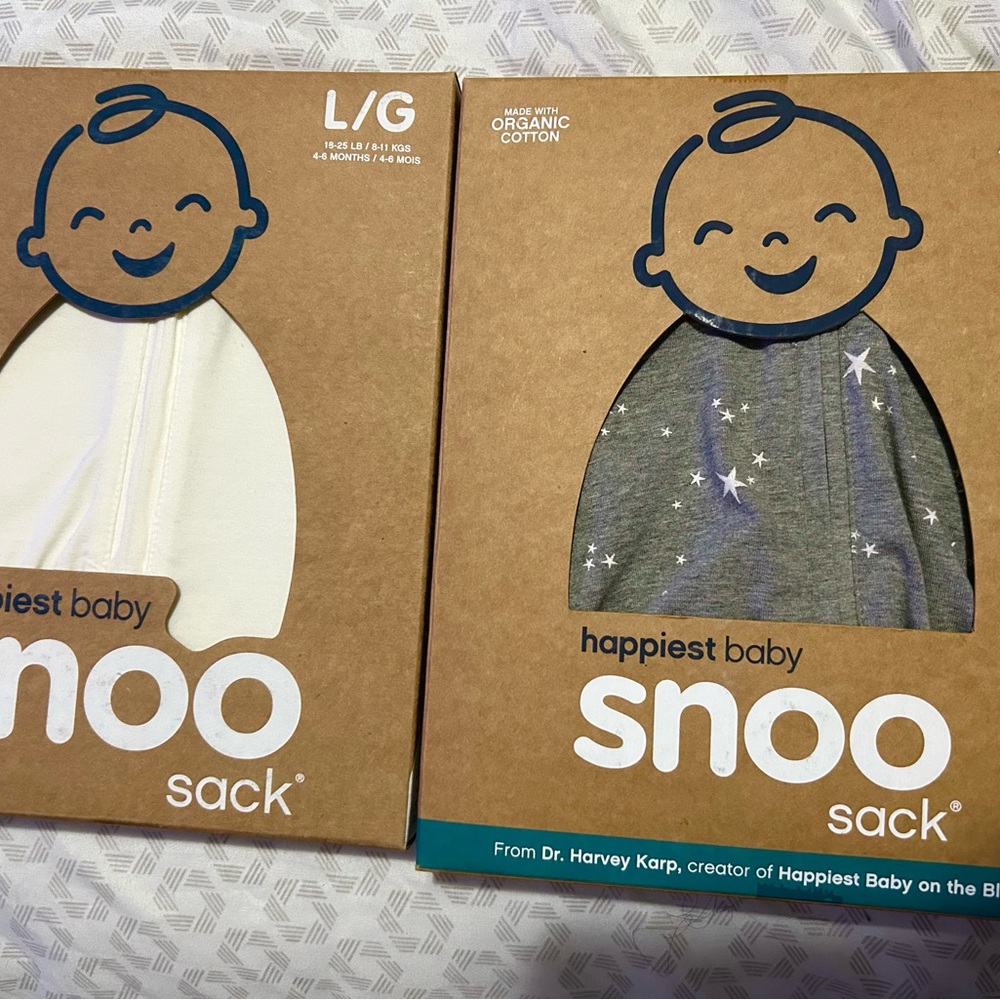 COPY - Happiest Baby Snoo Sack Set - White and Gray